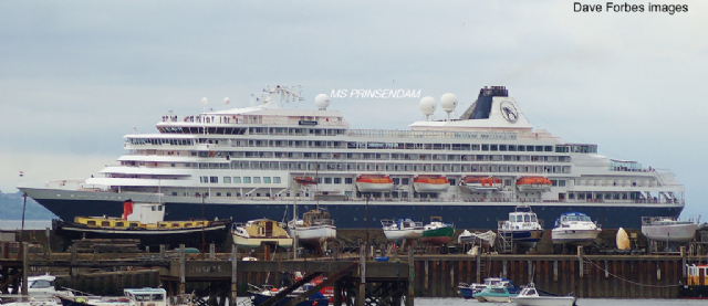 MS Prinsendam passing the Railway Pier